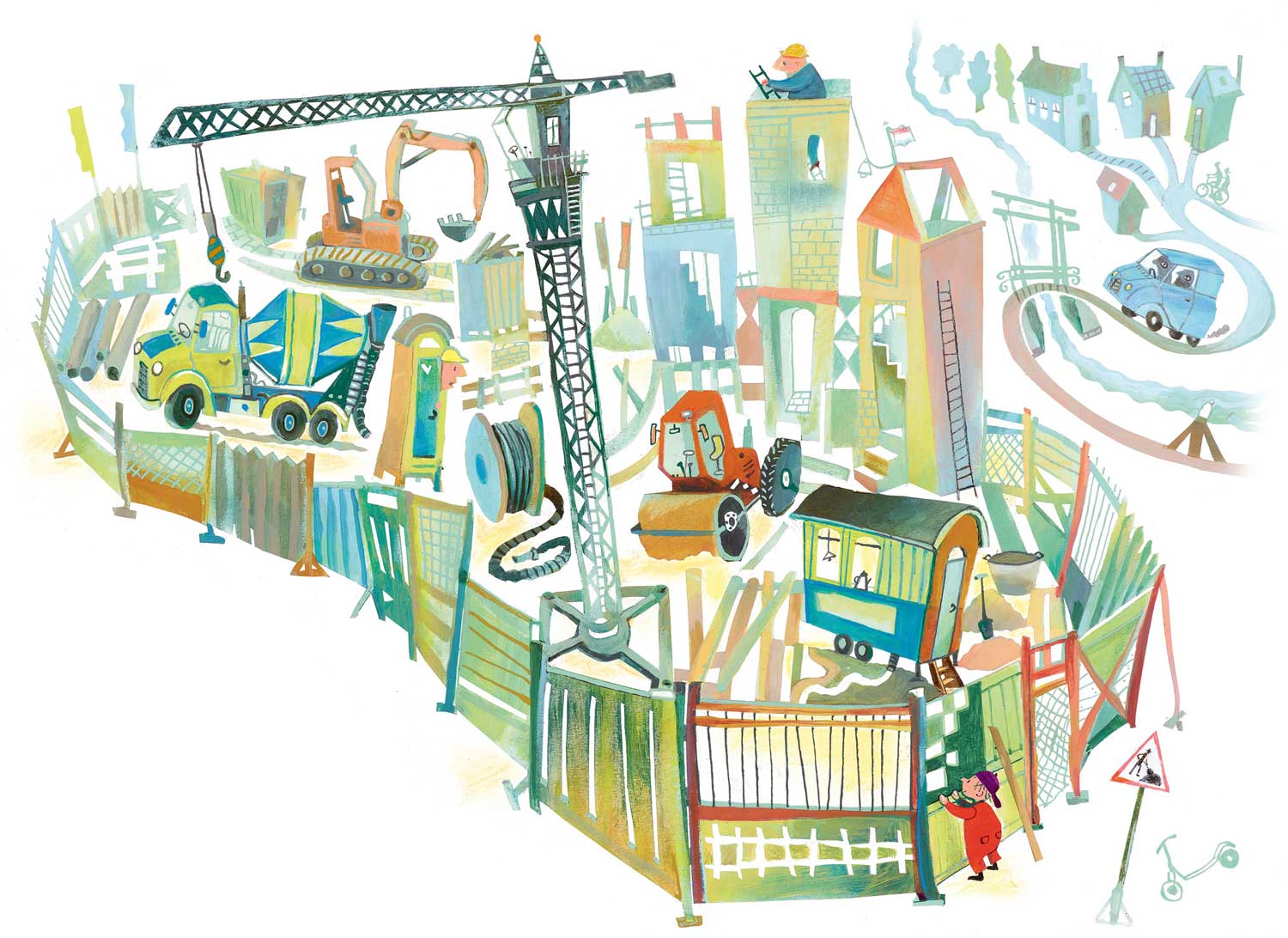 Wall Mural Construction Site