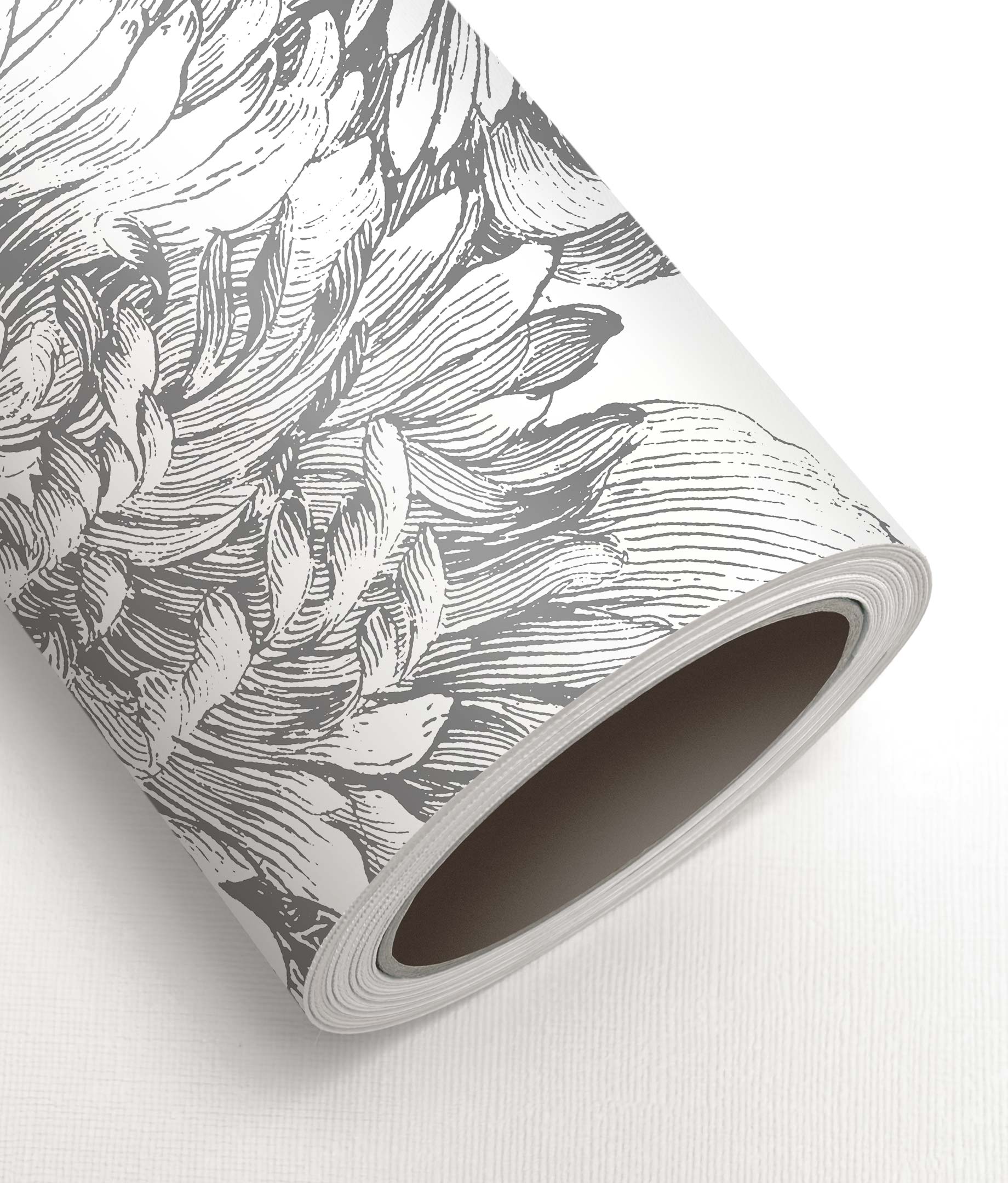 Floral wallpaper Engraved Flowers