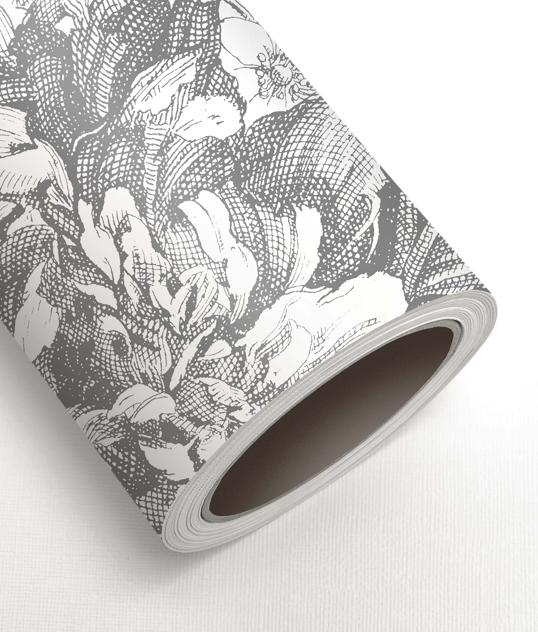 Floral wallpaper Engraved Flowers