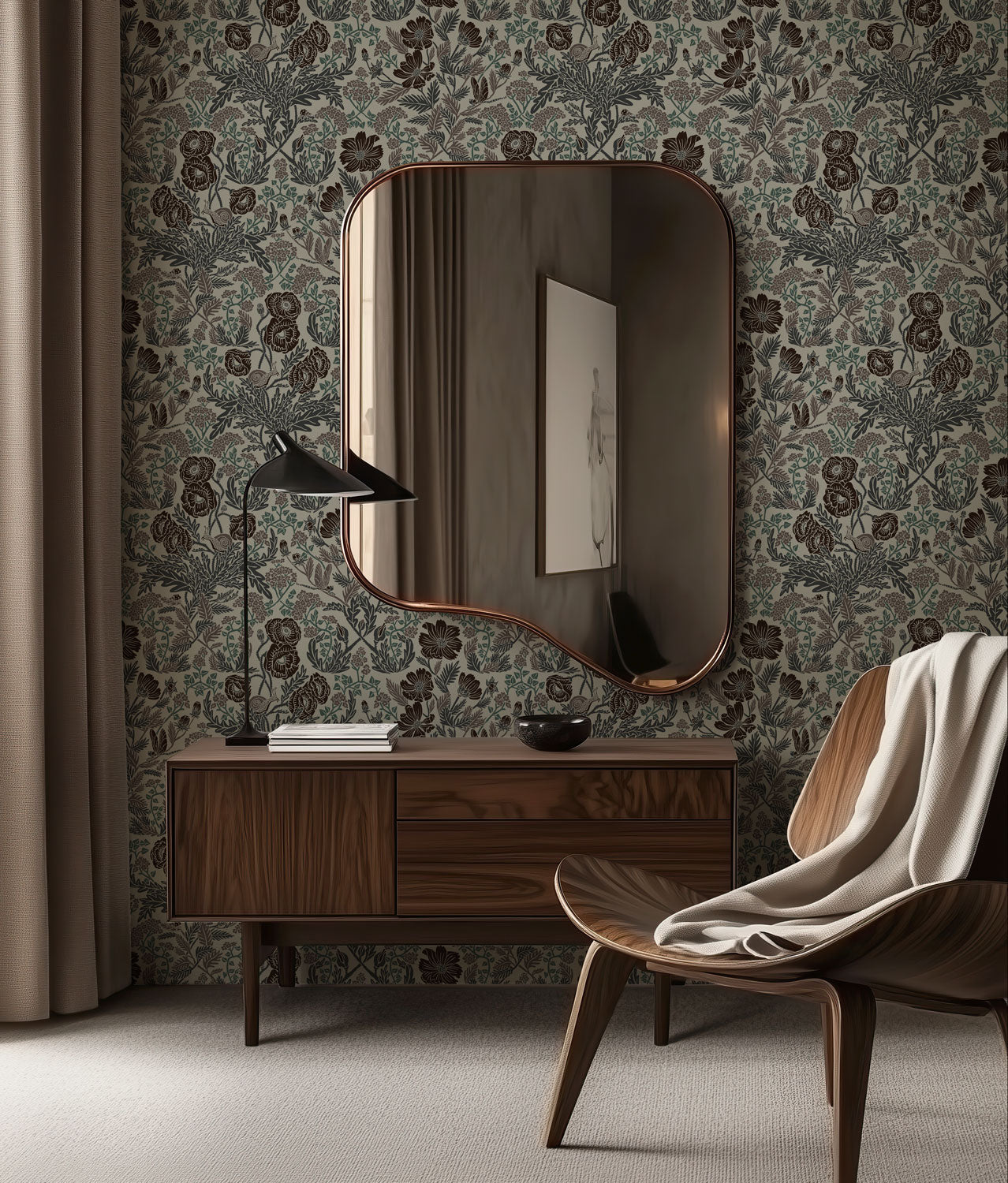 Botanical wallpaper by Floor Rieder, 100 x 280 cm