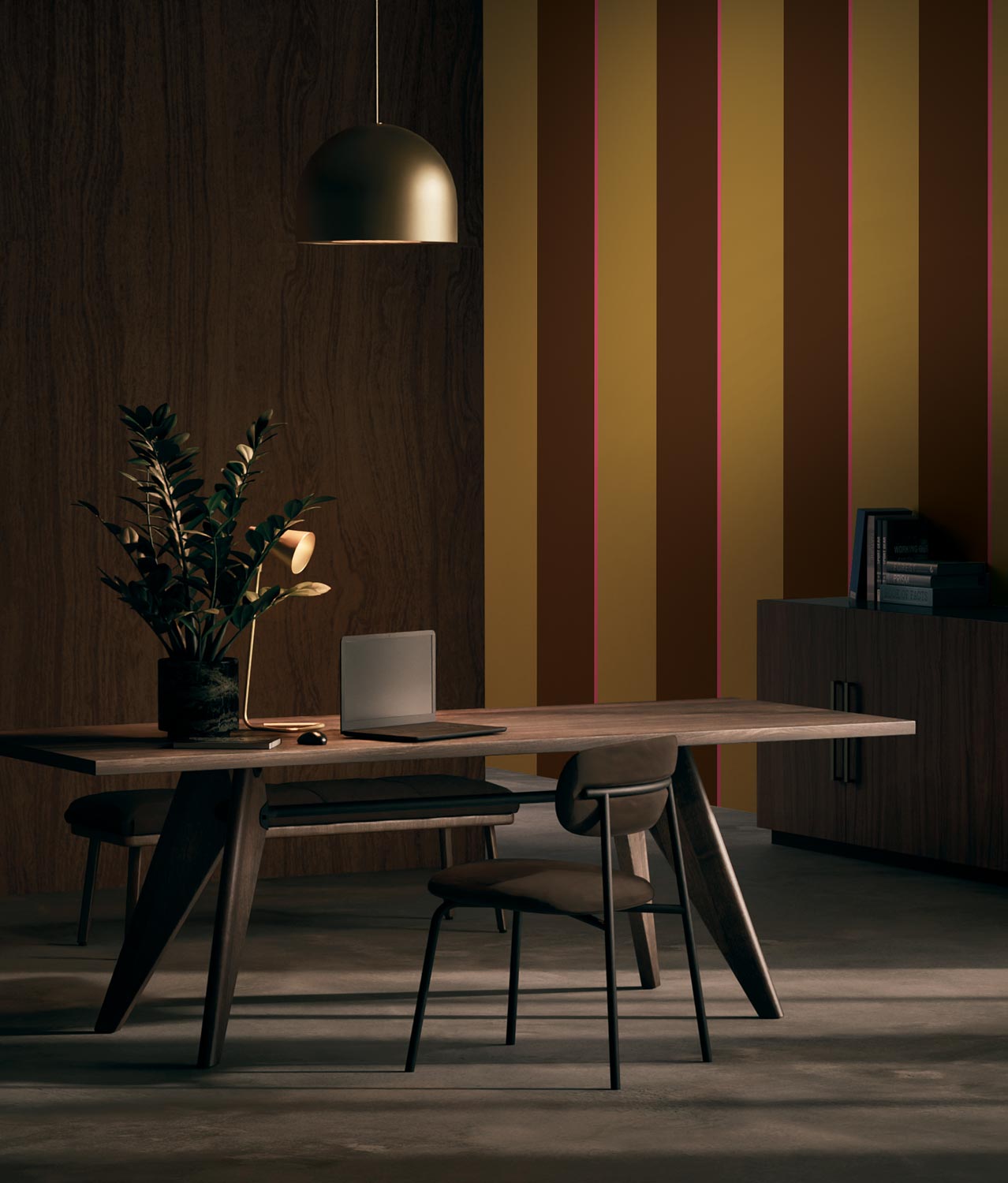 Bold Stripes, Colorful striped wallpaper by Frans Uyterlinde, 97.4 x 280 cm