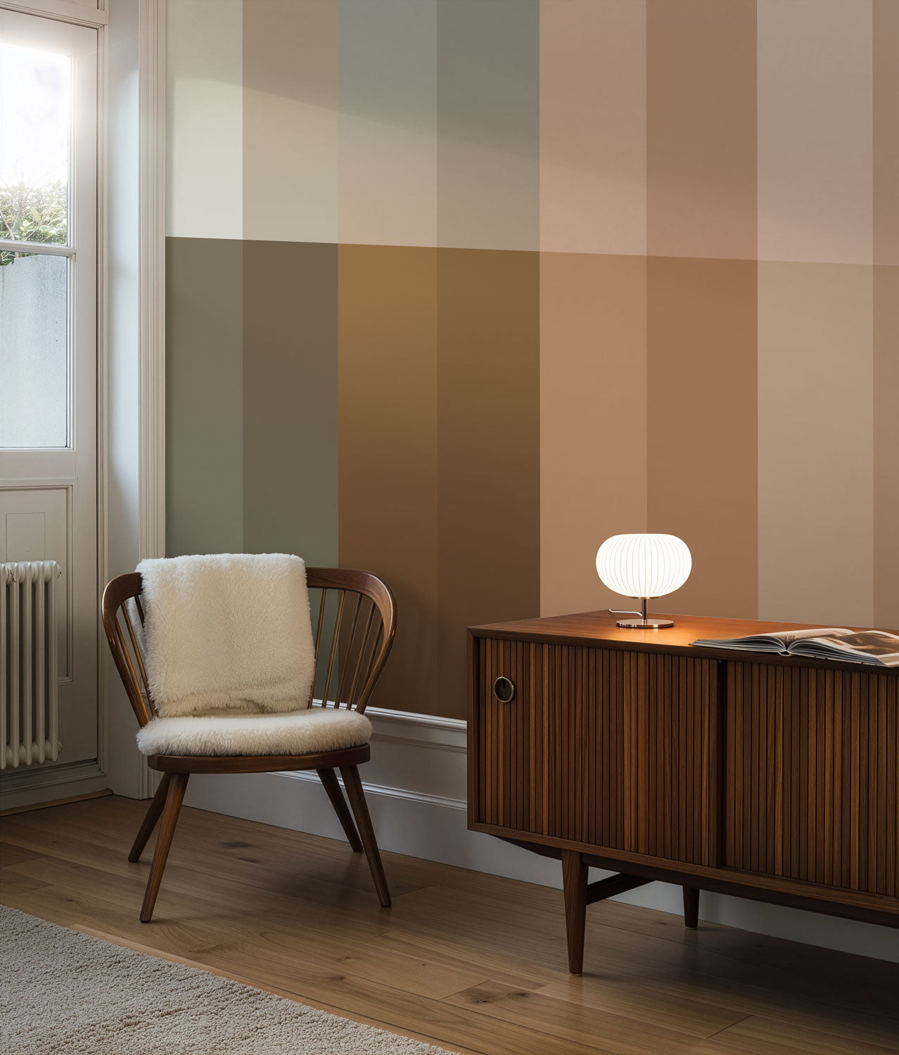 Strepen behang door Frans Uyterlinde, Gradient Stripes, Multicolor
