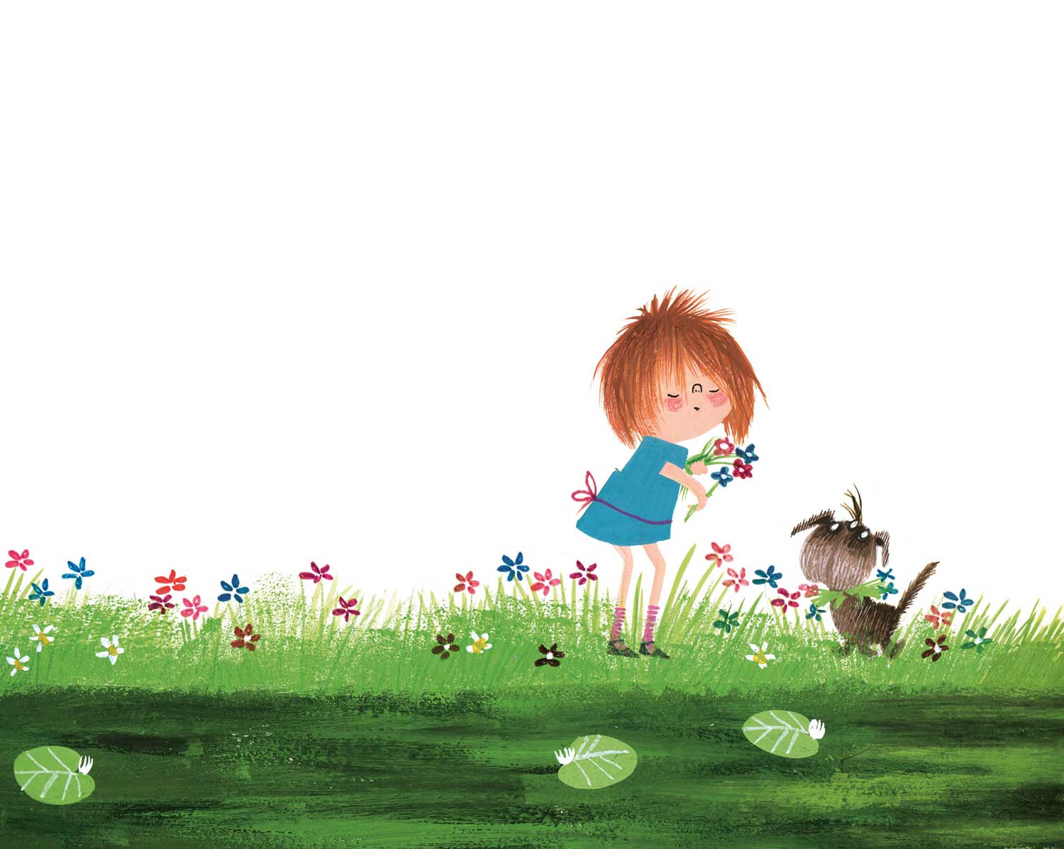 Wall Mural by Fiep Westendorp, Picking Flowers