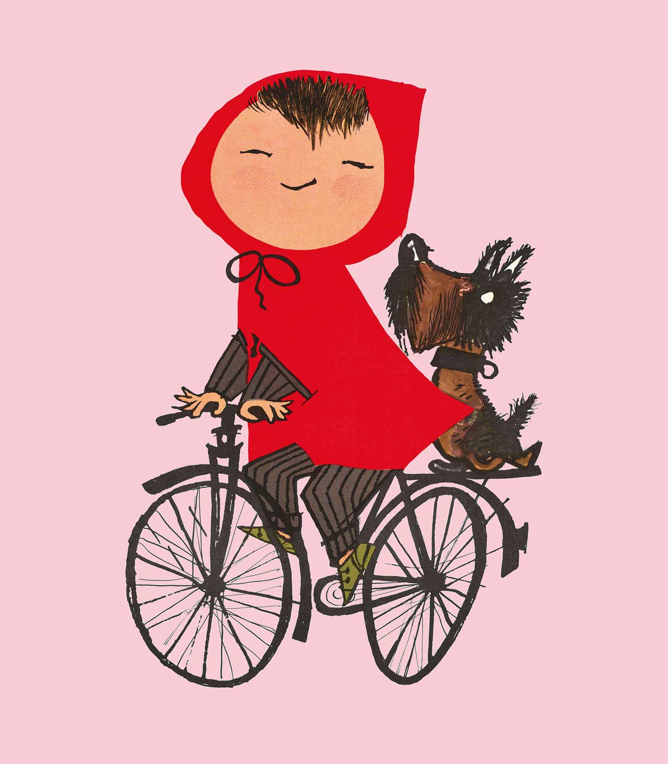 Fiep Westendorp Papel pintado Fotográfico Montando mi Bicicleta, Rosa