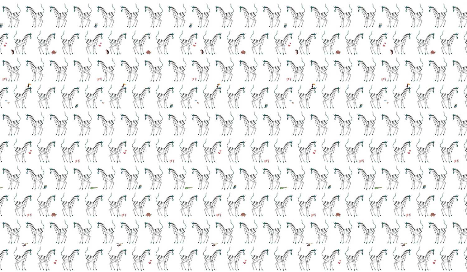 Wallpaper Fiep Westendorp Zebra, White, 97.4 x 280 cm