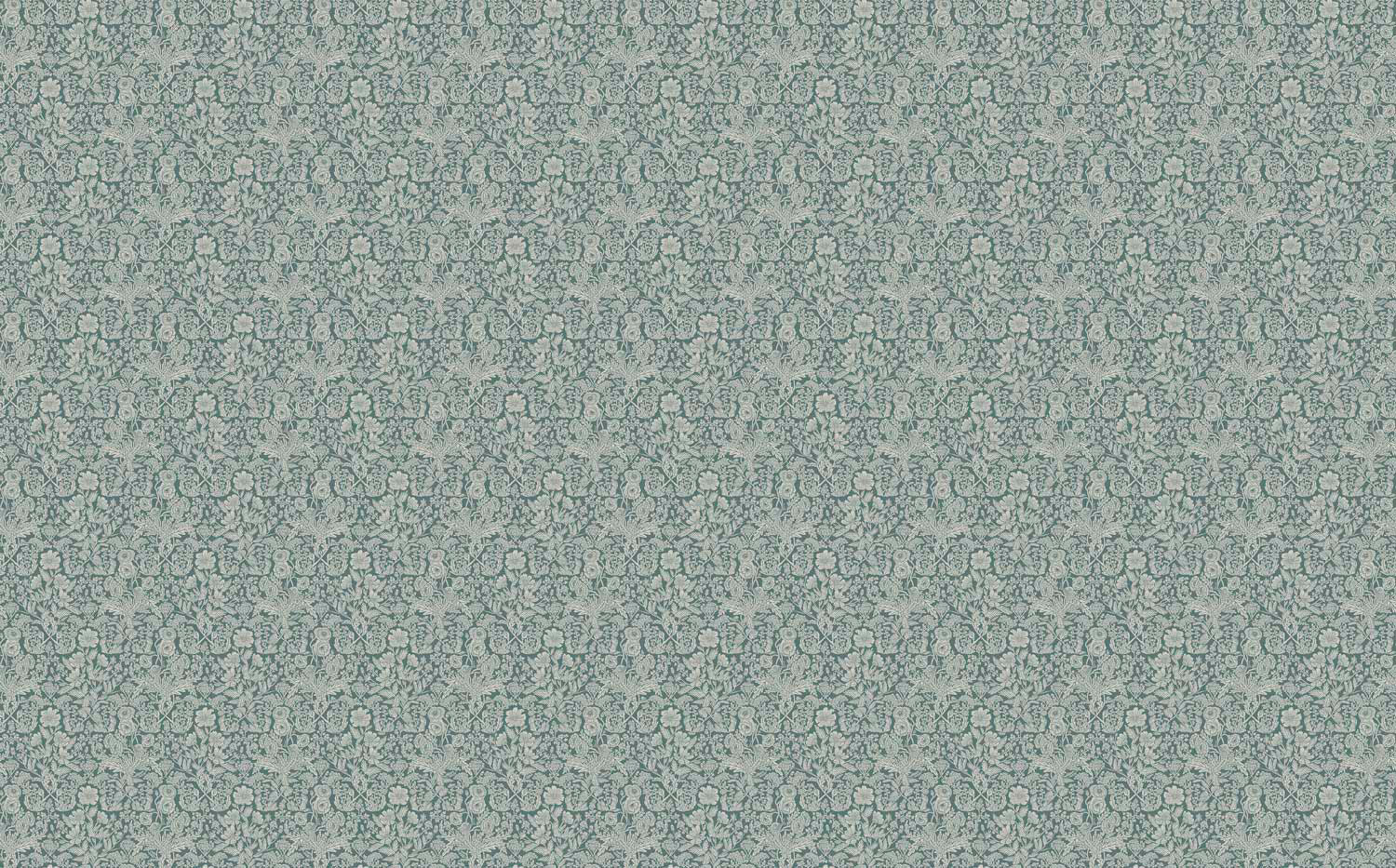 Wallpaper with hand-drawn floral pattern by Floor Rieder, Blue, 100 x 280 cm