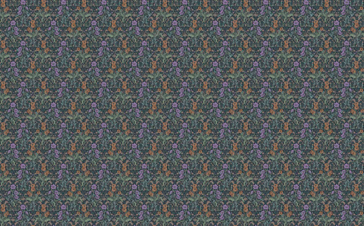 Blumentapete mit gezeichnetem Blumenmuster von Floor Rieder, 100 x 280 cm
