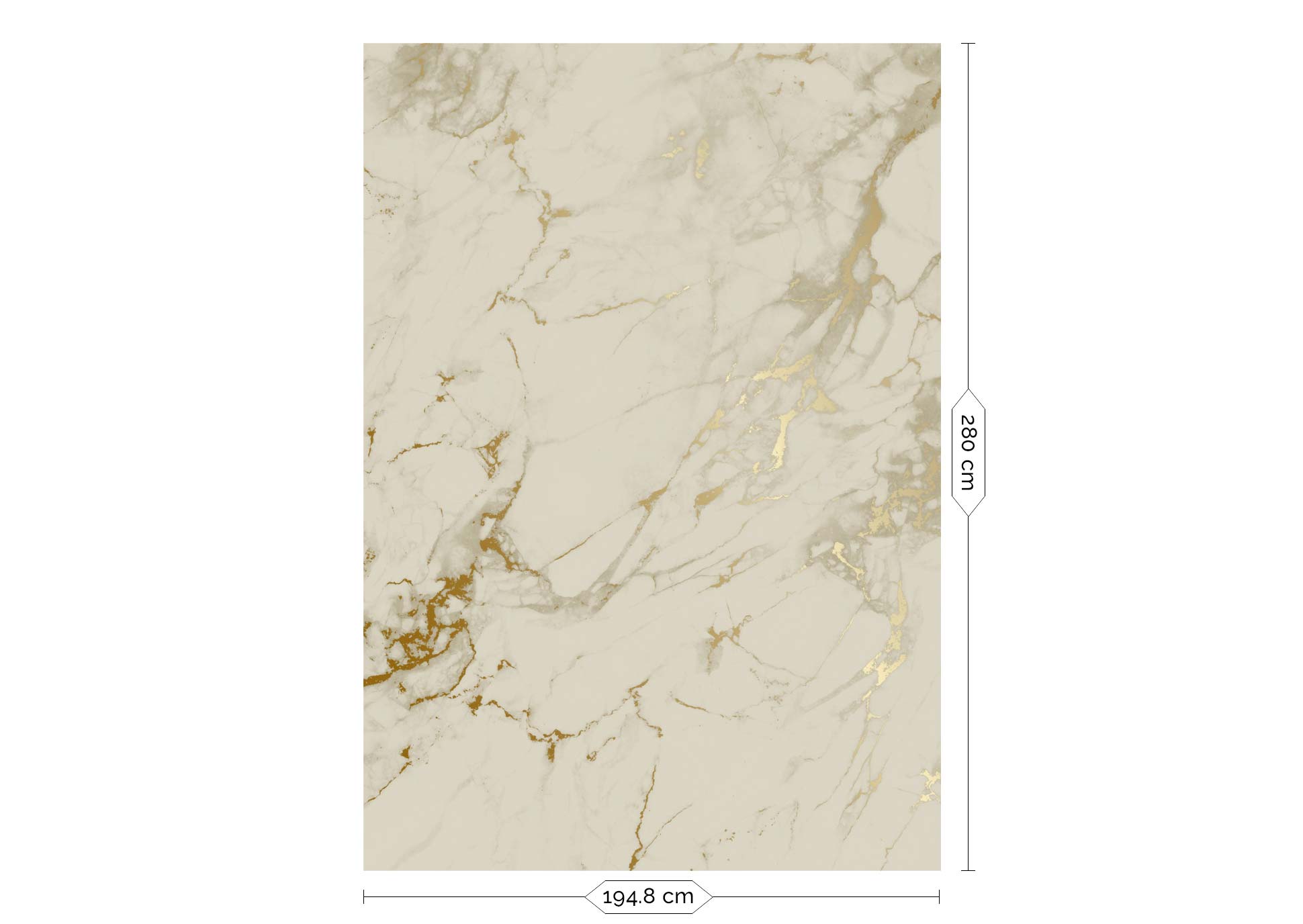Gold marble wallpaper, Gold/Sand