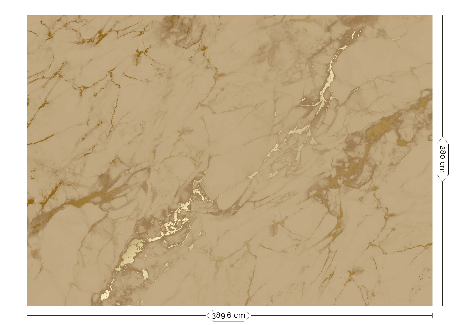 Gold-Marmor-Tapete, Gold/Toffee