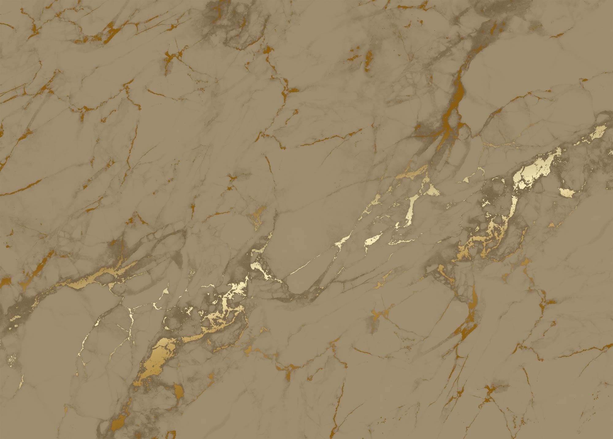 Gold marble wallpaper, Gold/Taupe