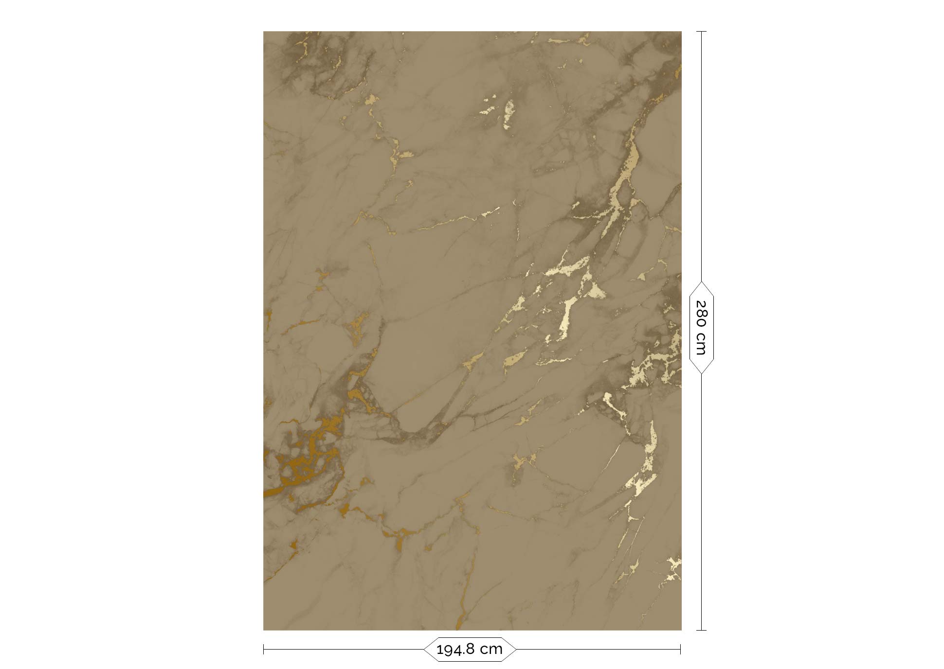 Gold-Marmor-Tapete, Gold/Taupe
