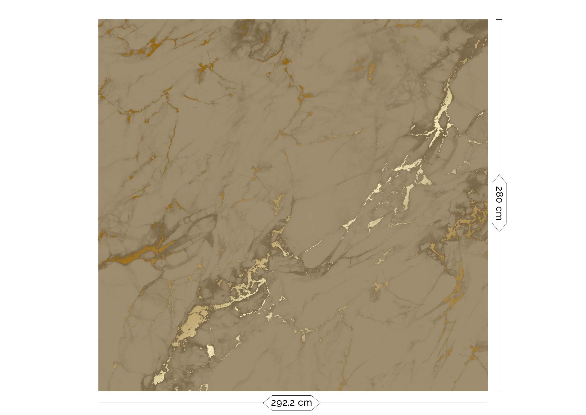 Gold-Marmor-Tapete, Gold/Taupe