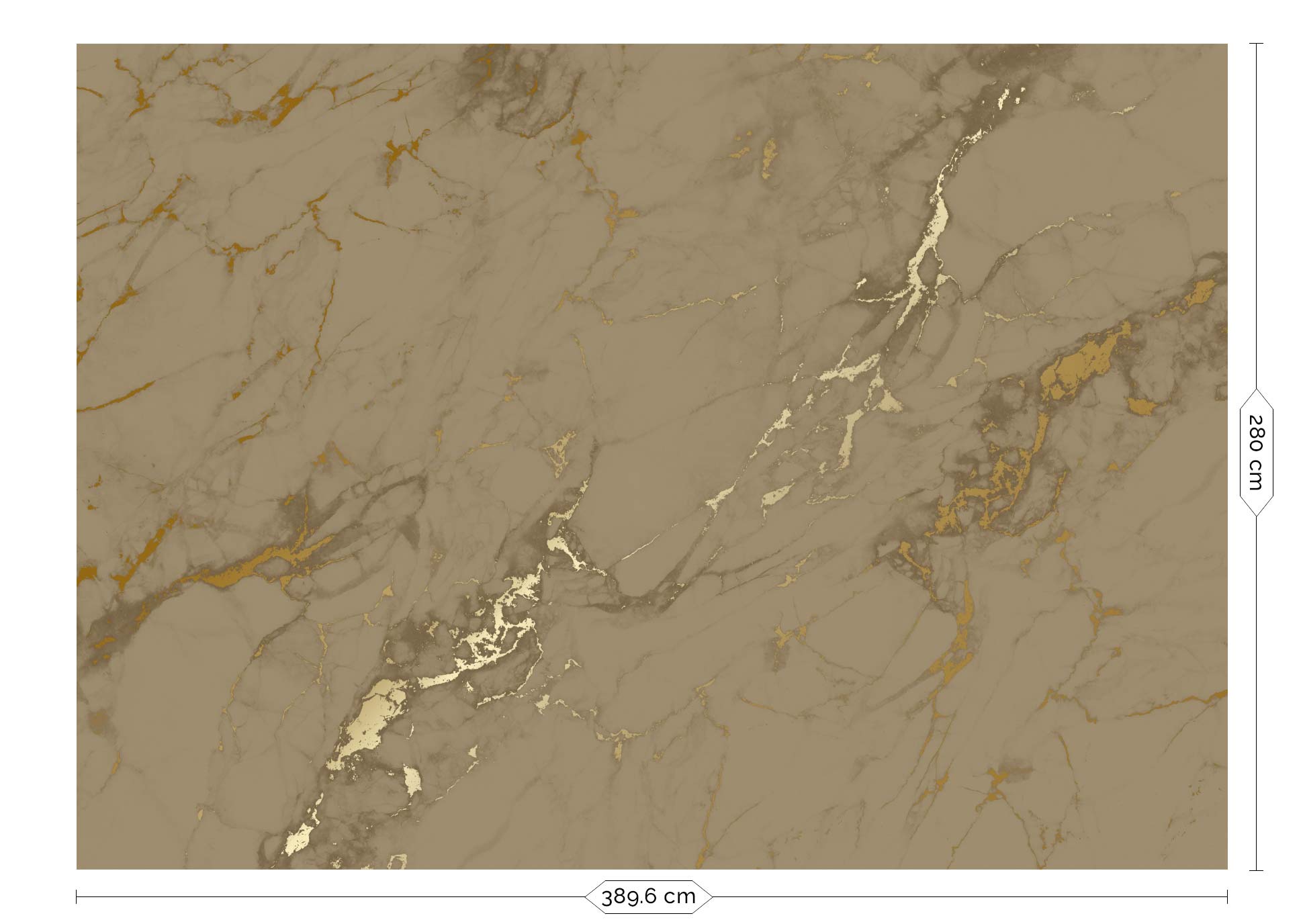 Gold-Marmor-Tapete, Gold/Taupe