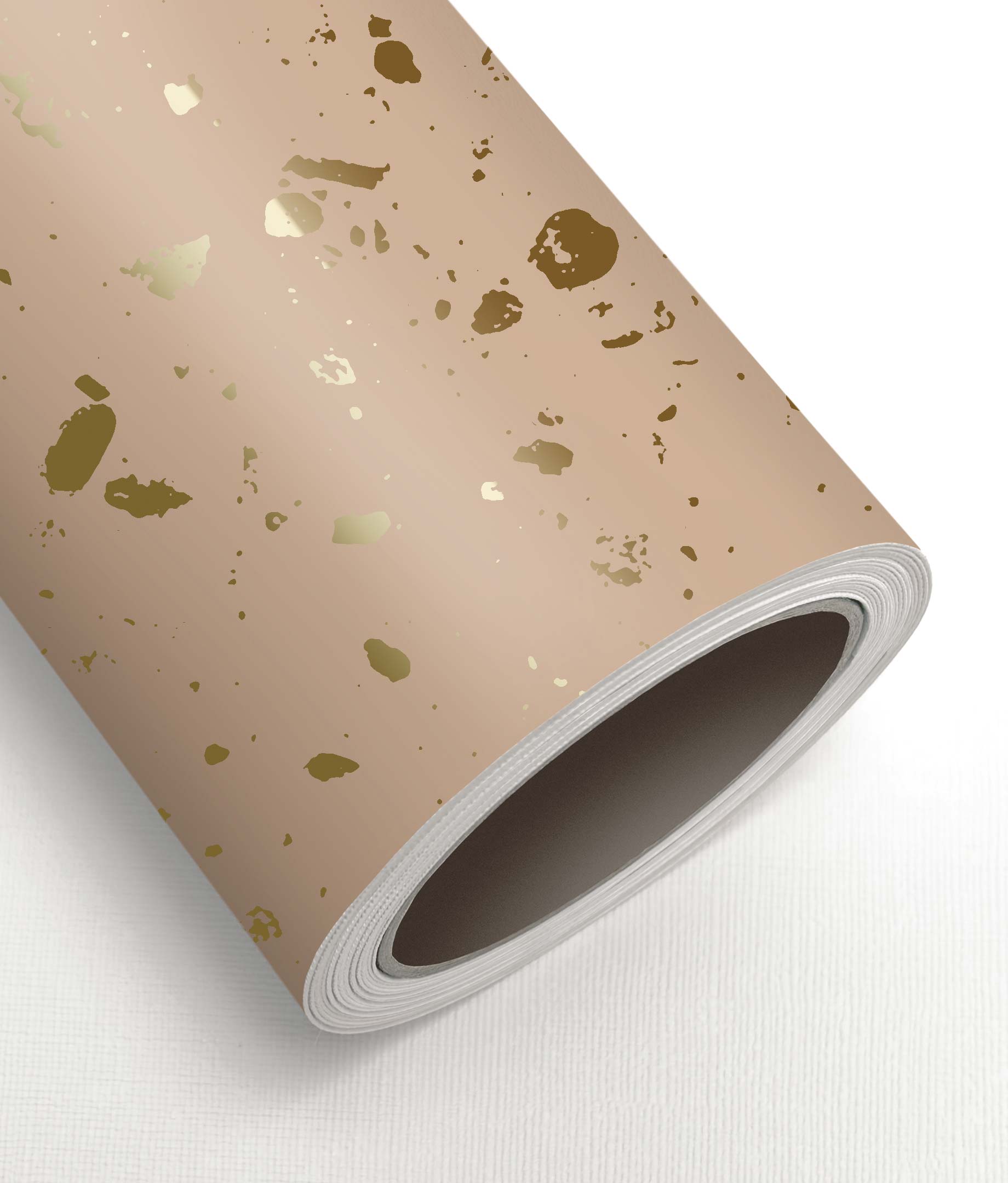 Terrazzo wallpaper with gold, Terrazzo, Gold/Nude