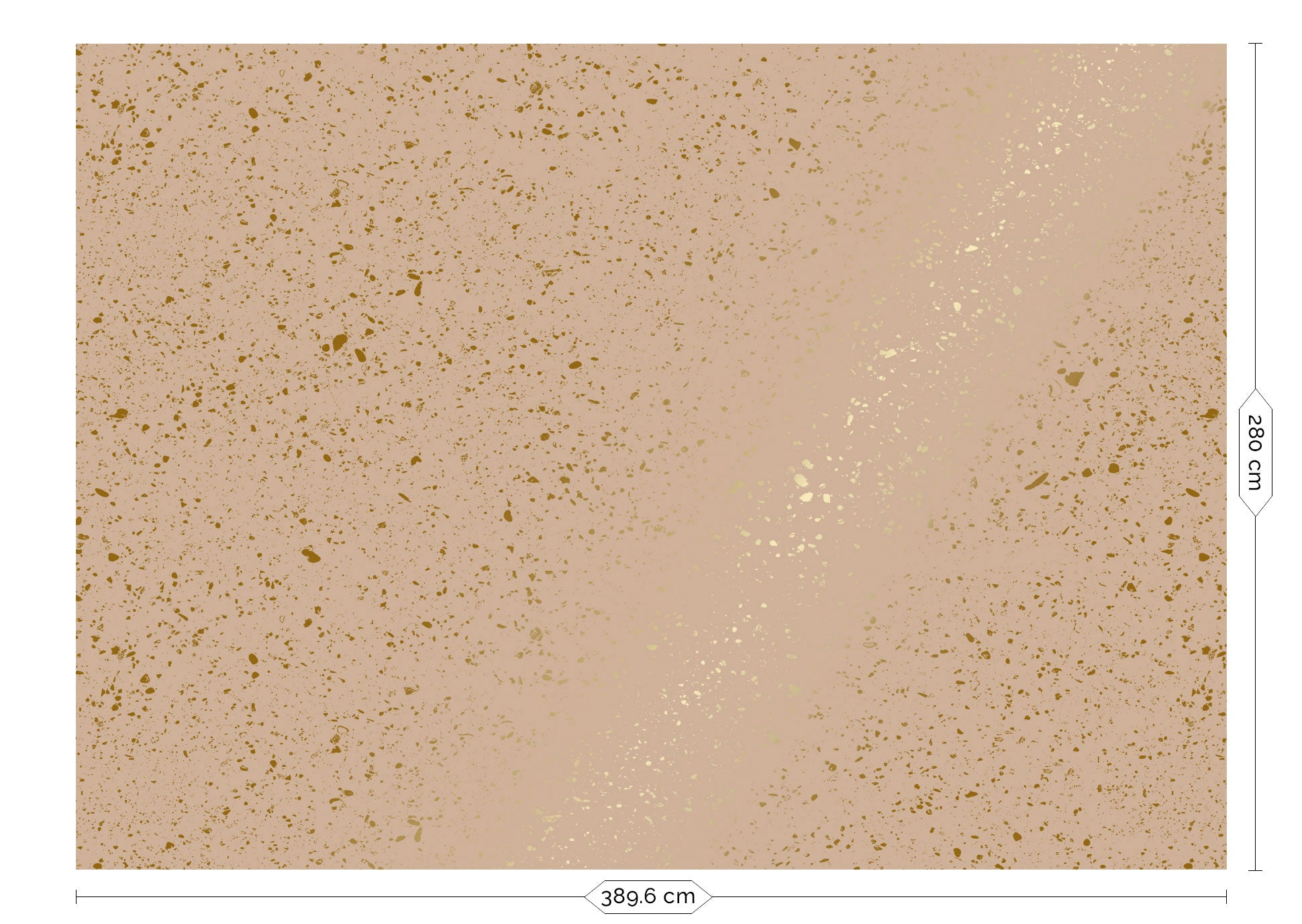 Terrazzo wallpaper with gold, Terrazzo, Gold/Nude