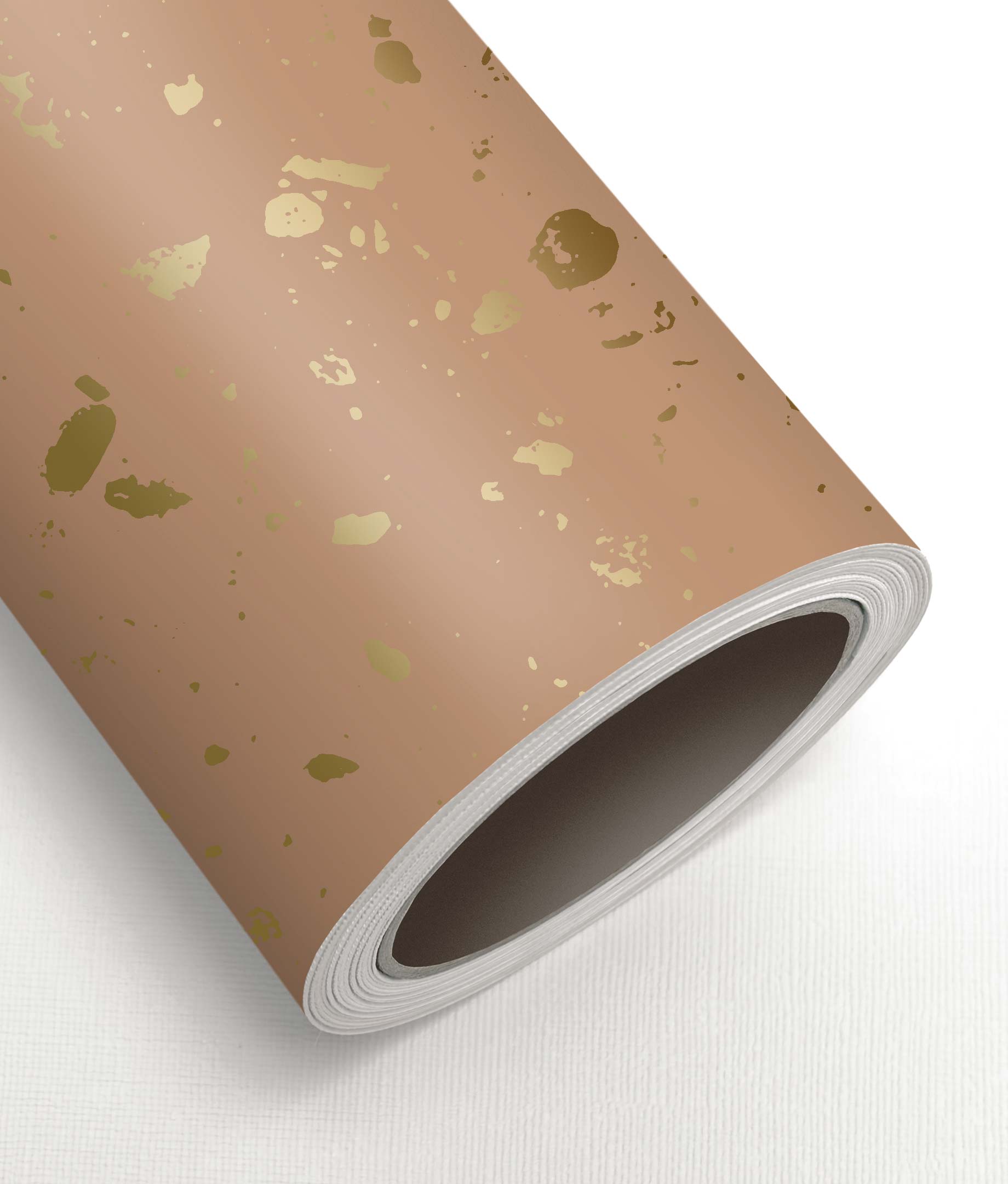 Terrazzo-Tapete mit Gold, Terrazzo, Gold/Camel