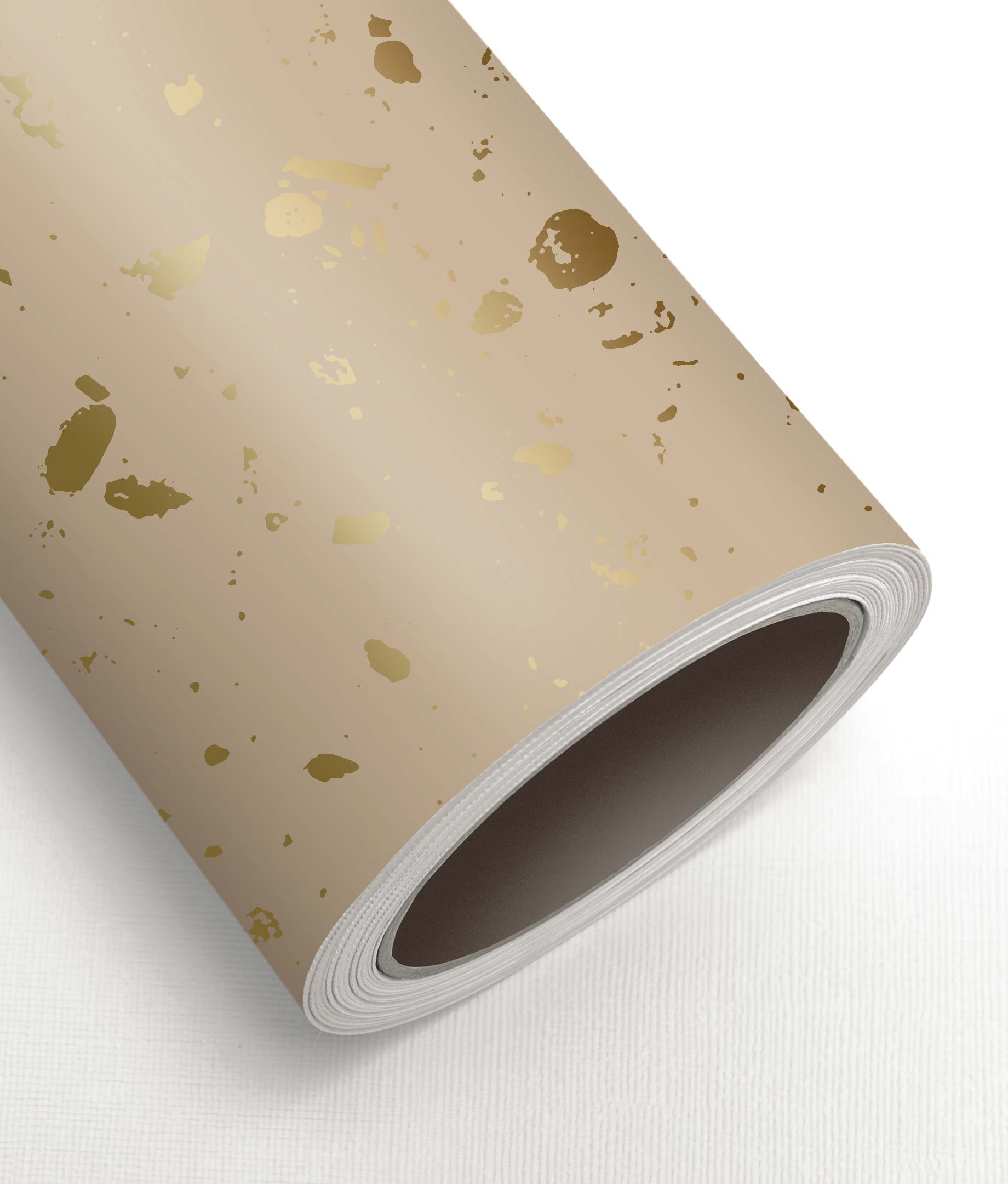 Papier peint Terrazzo avec or, Terrazzo, Or/Sable