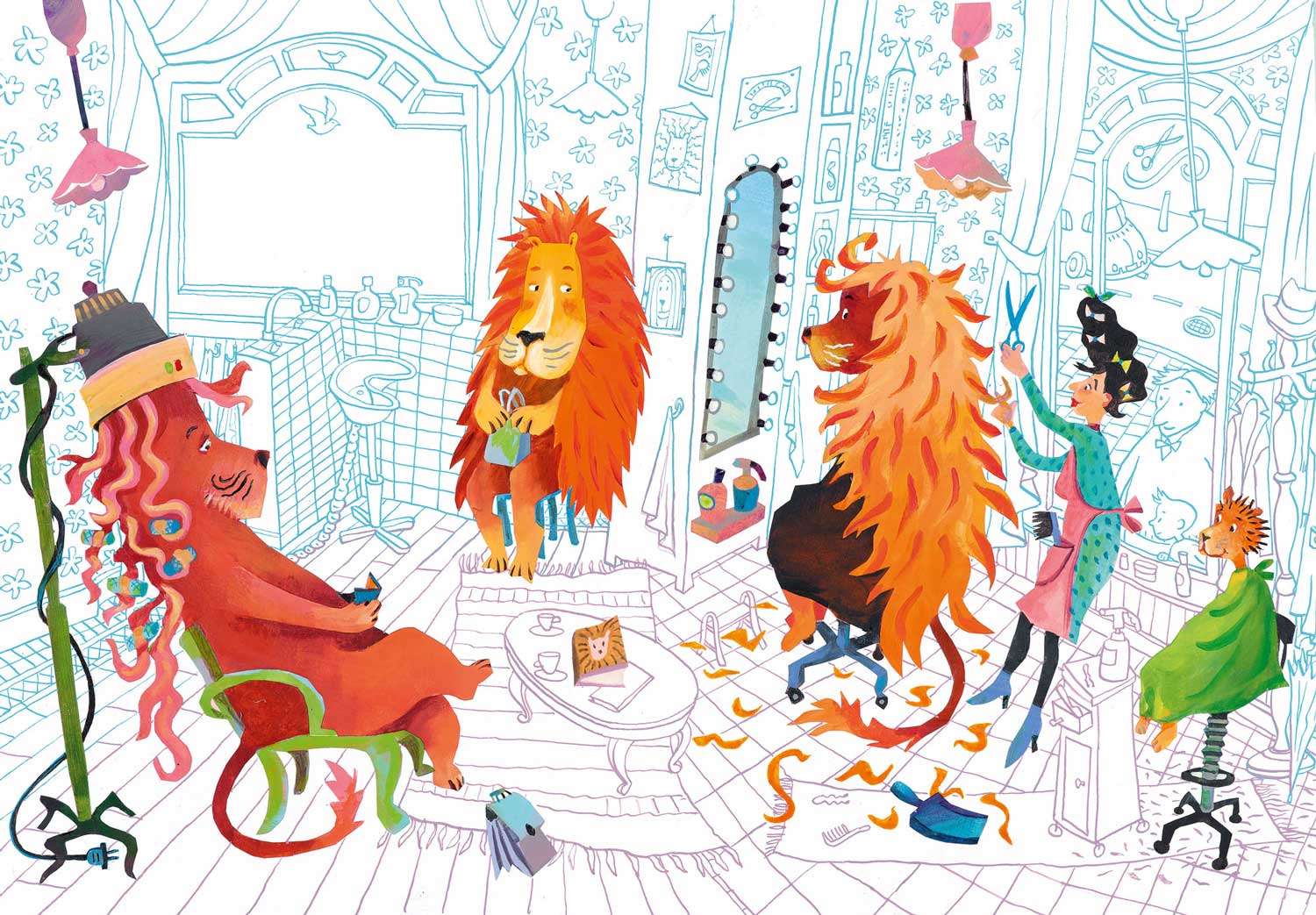 Wall Mural Lion's Haircut