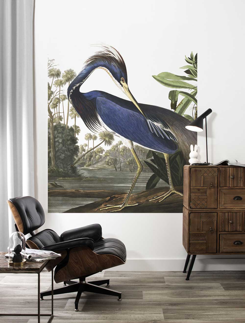 Wallpaper Panel Louisiana Heron, 142.5 x 180 cm