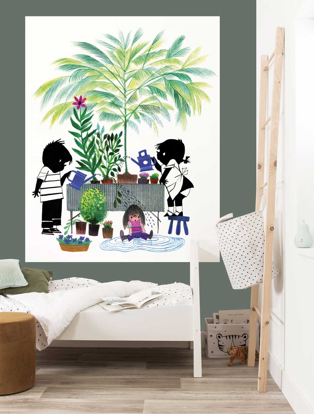 Wallpaper Panel Jip & Janneke, Gardening, 142.5 x 180 cm