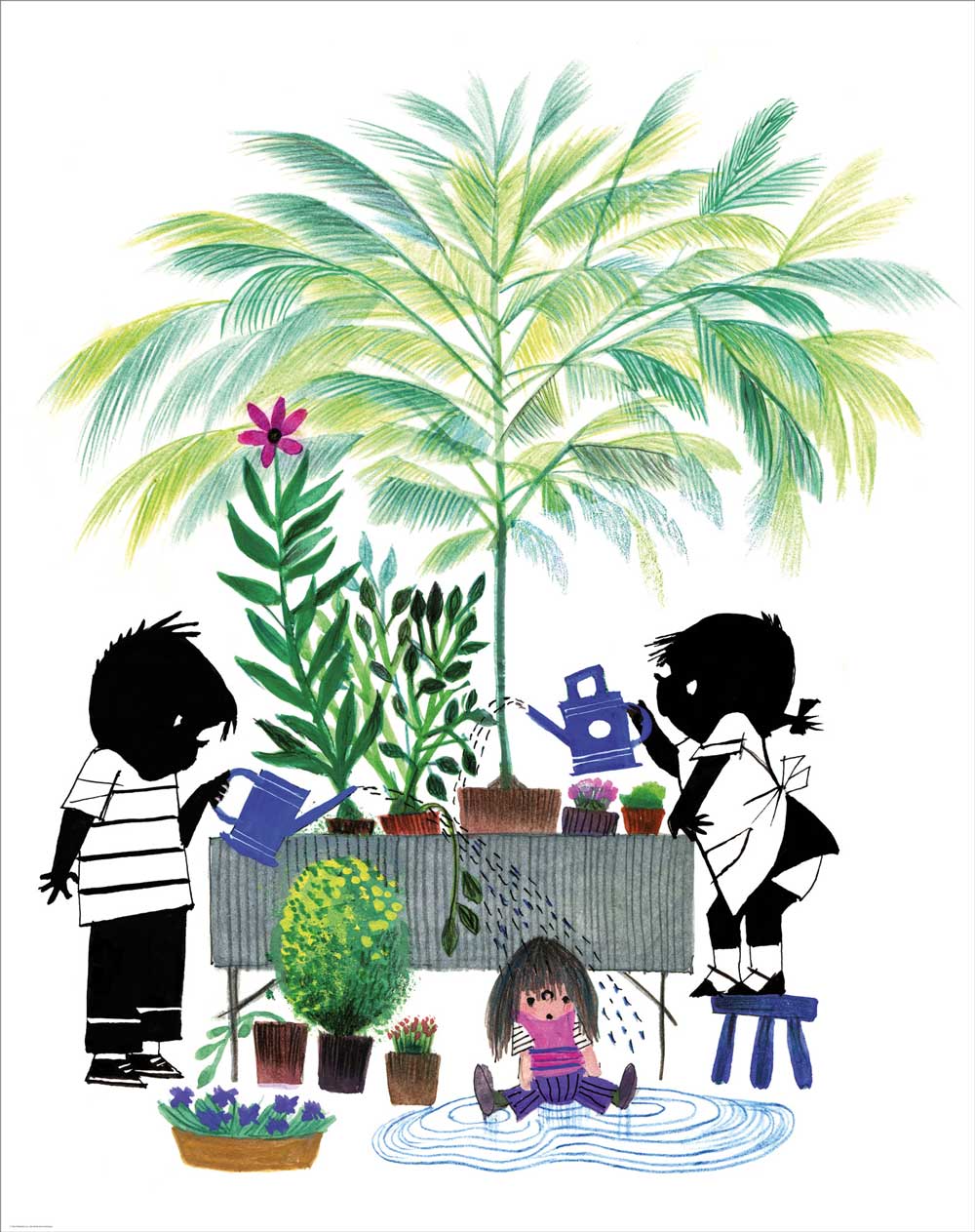 Wallpaper Panel Jip & Janneke, Gardening, 142.5 x 180 cm