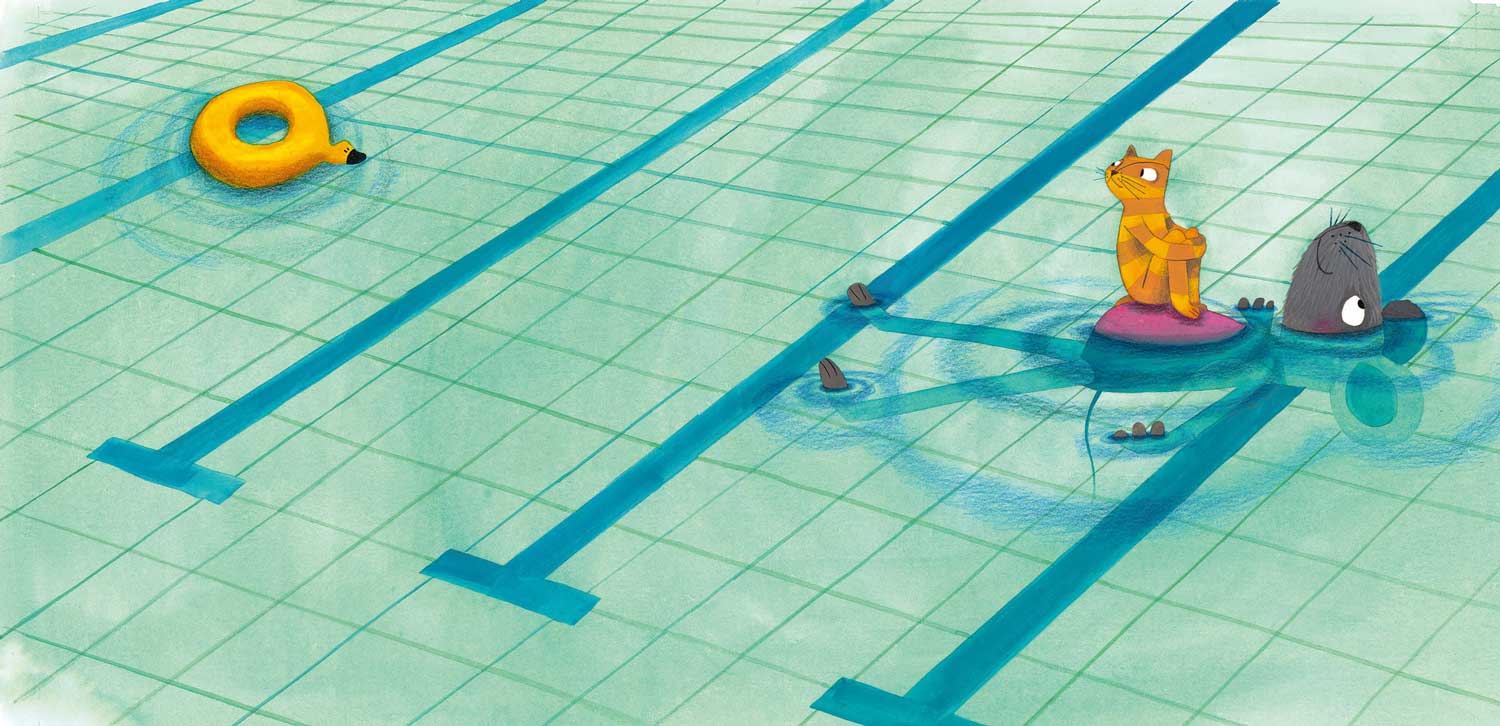 Wall Mural Swimming Lesson