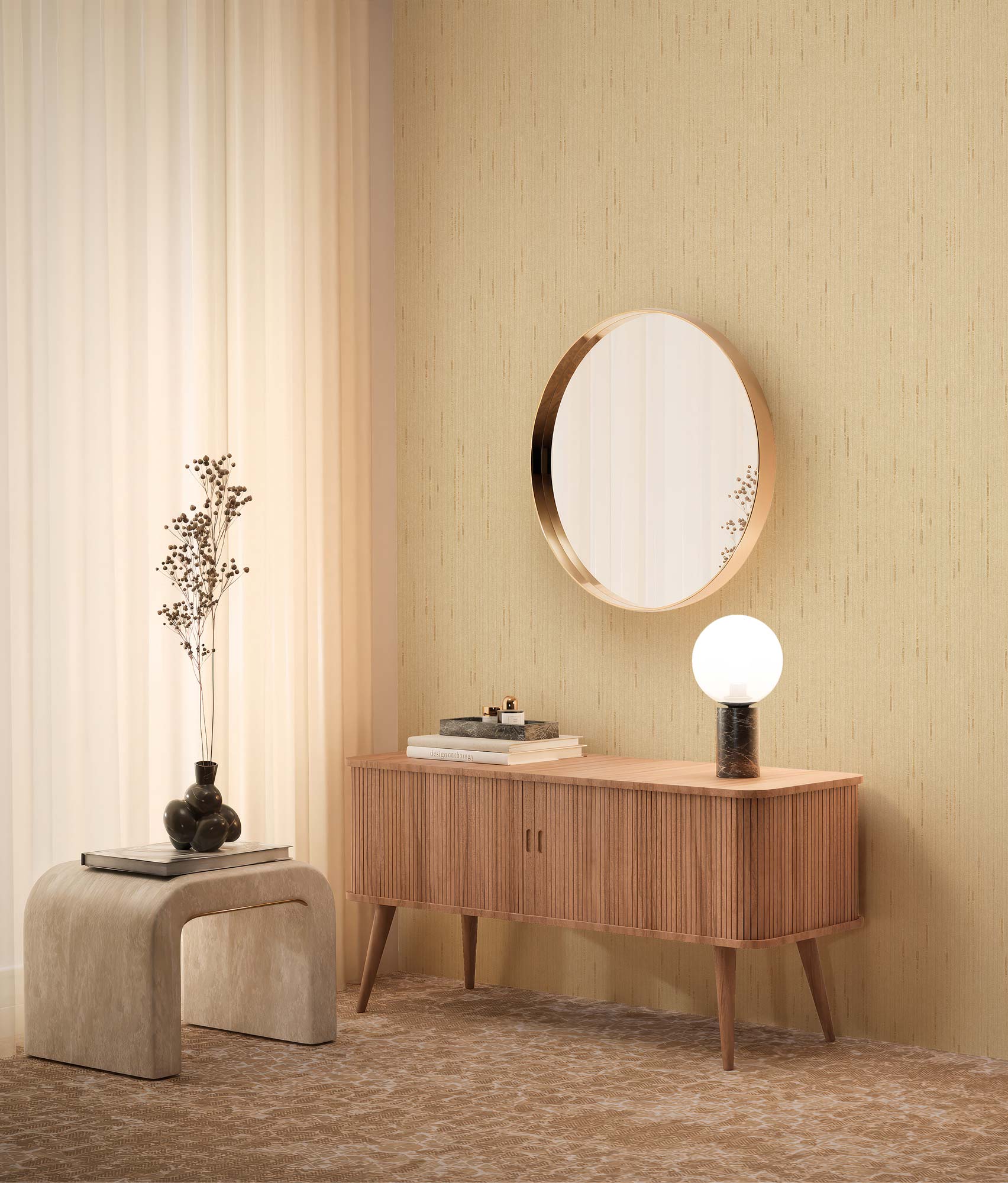 Hotel Chique Textile, Textile Wallpaper made of 100% Viscose, Suite N°2