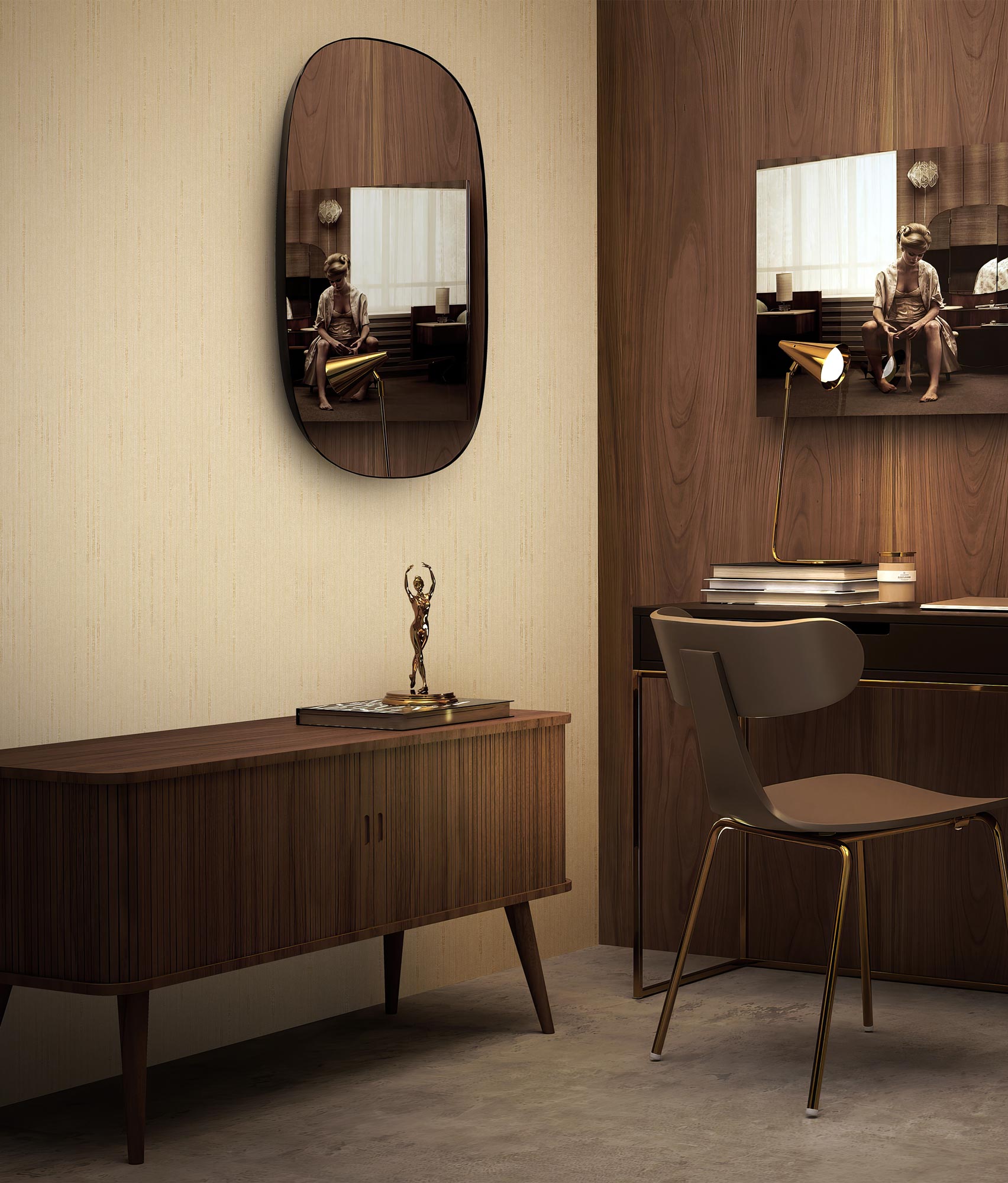 Hotel Chique Textile, Textiltapete aus 100% Viskose, Suite N°3