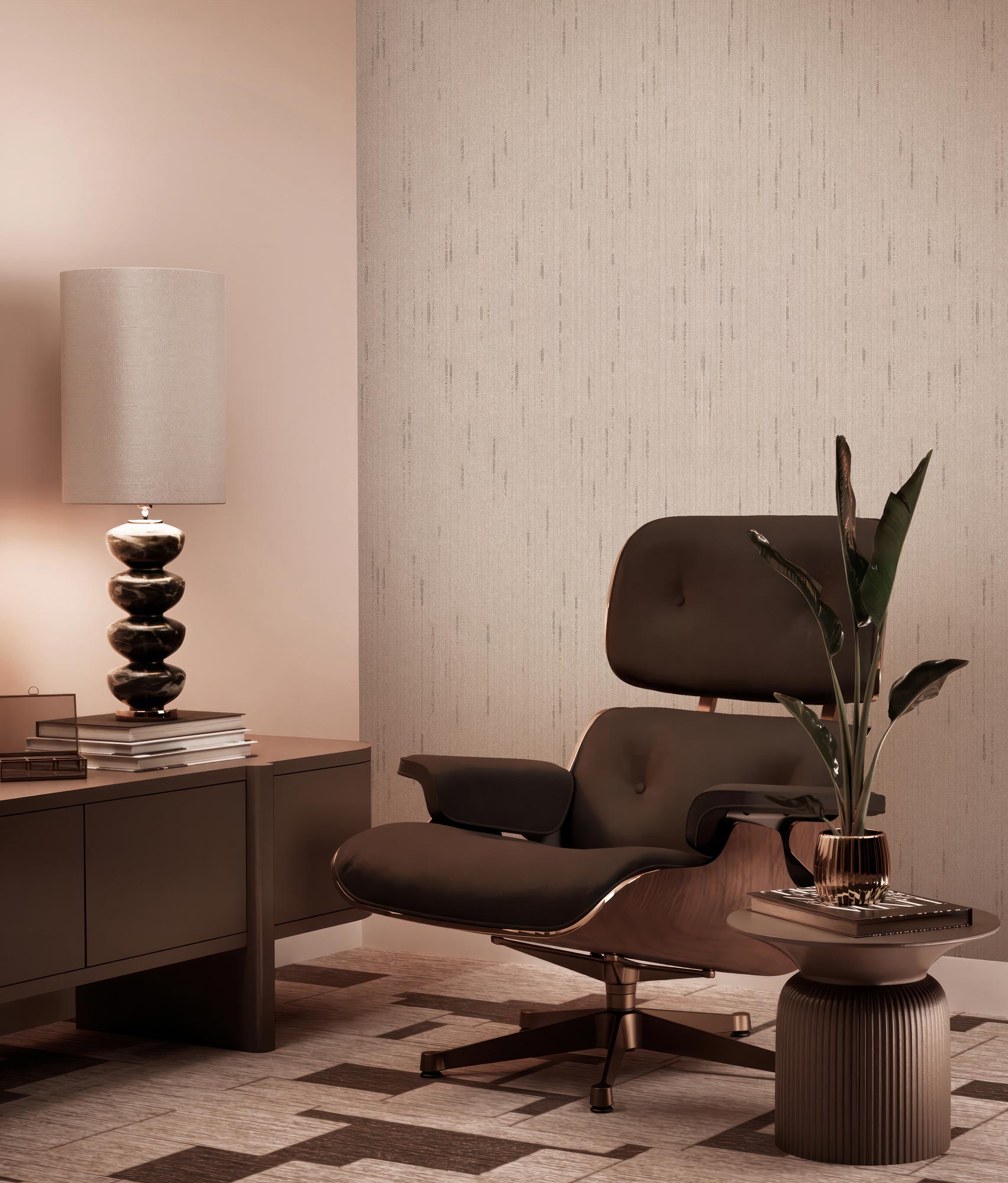 Hotel Chique Textile, Textiltapete aus 100% Viskose, Suite N°4