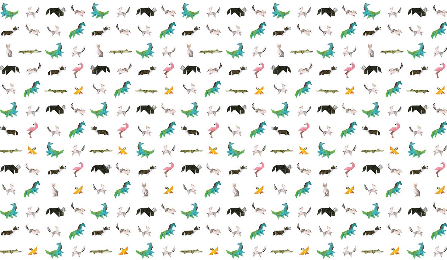 Wallpaper Tangram Animals, 97.4 x 280 cm