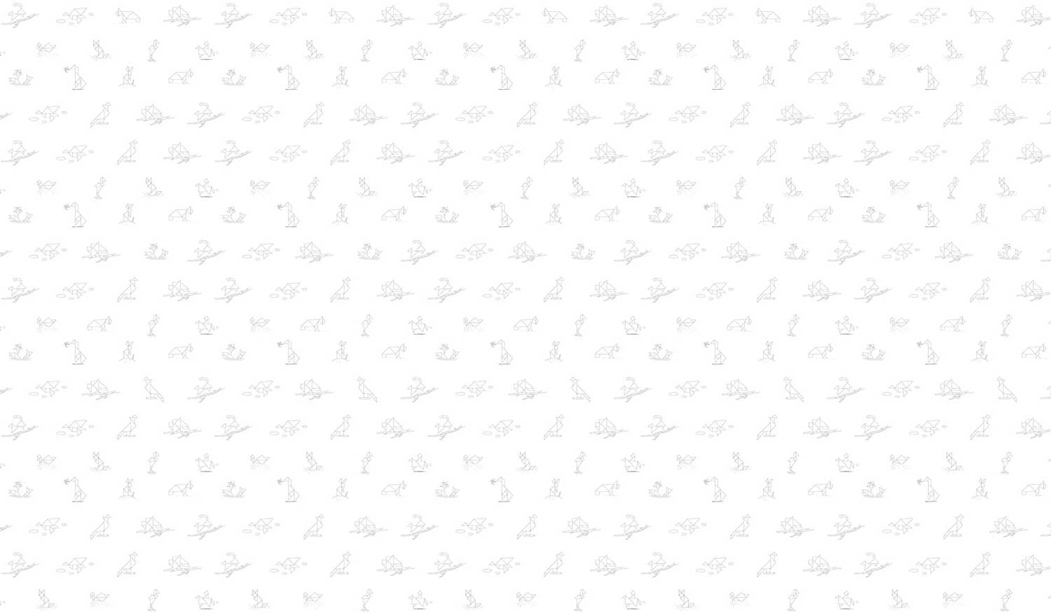 Behang kinderkamer Tangram Animal Sketches, 97.4 x 280 cm