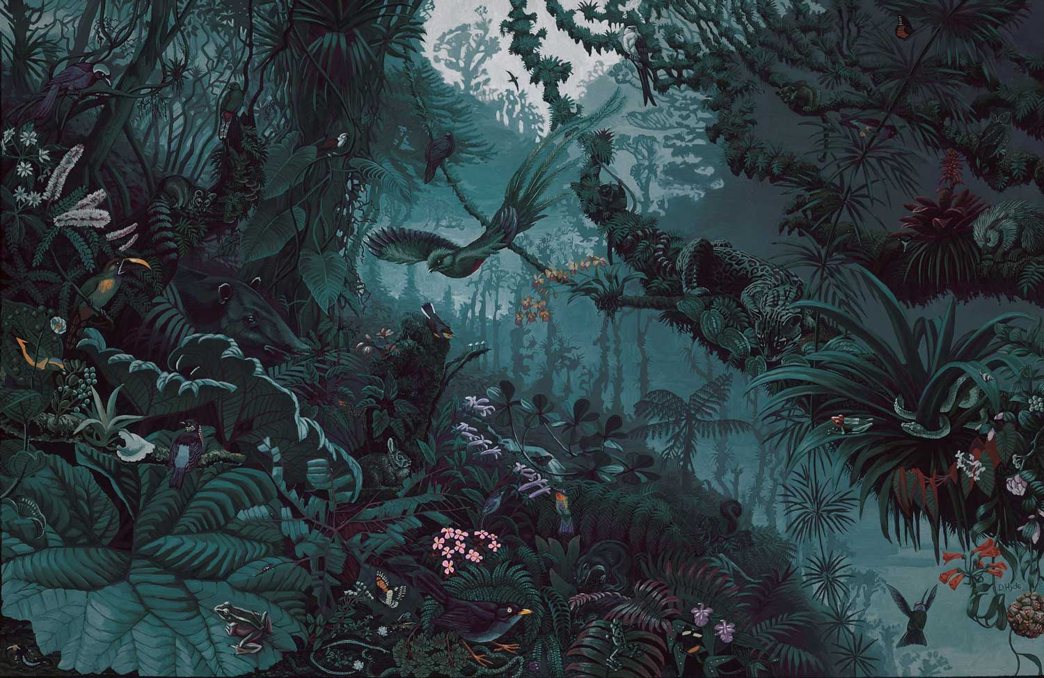 Behang van tropisch landschap door Deirdre Hyde, Tropical Landscapes
