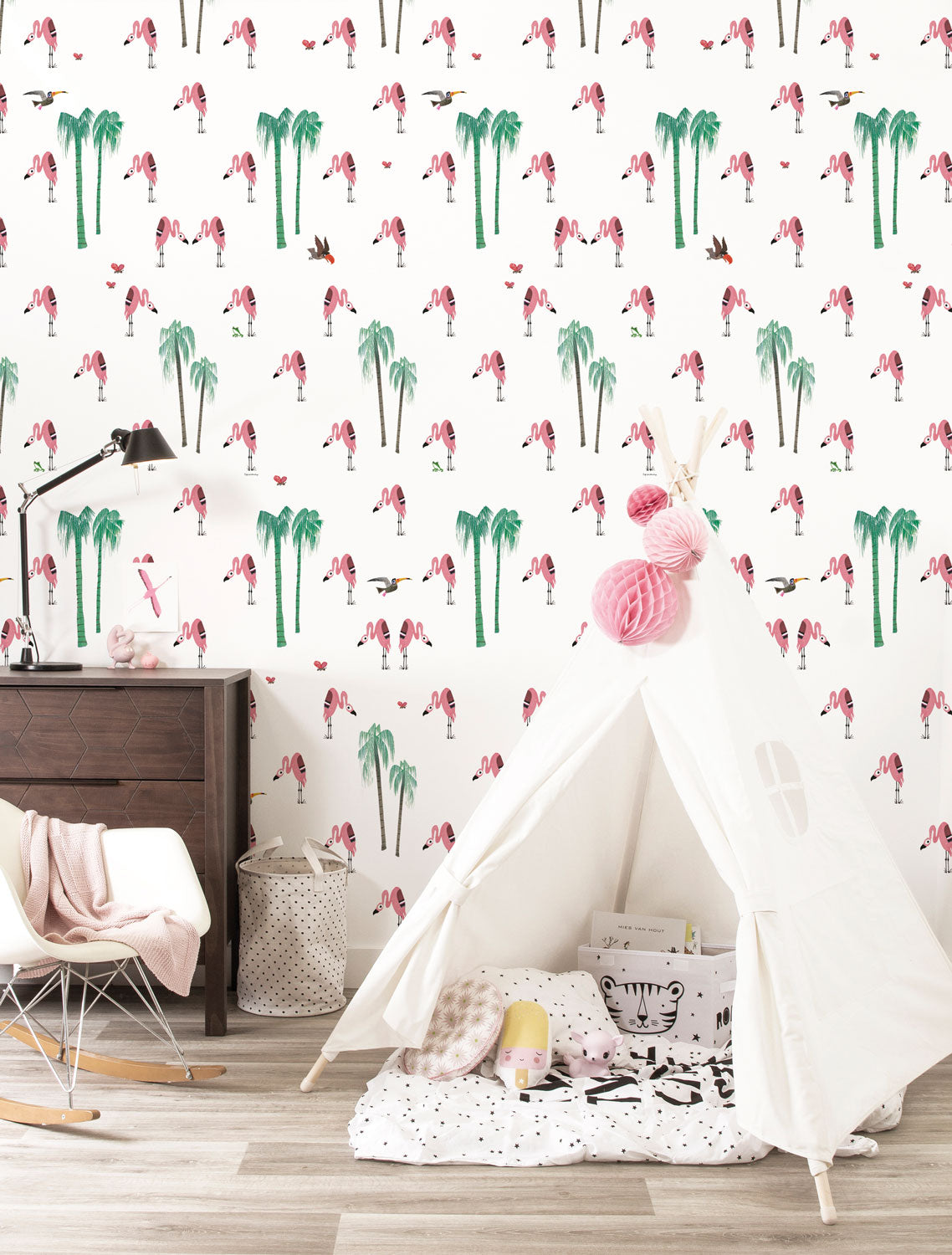 Wallpaper Fiep Westendorp Flamingo, 97.4 x 280 cm