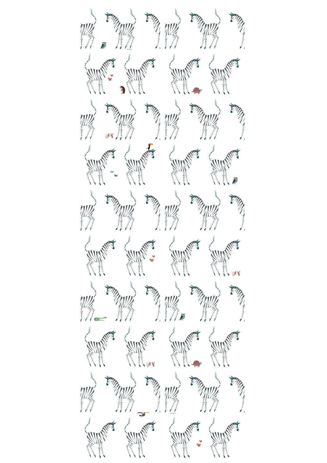 Wallpaper Fiep Westendorp Zebra, White, 97.4 x 280 cm