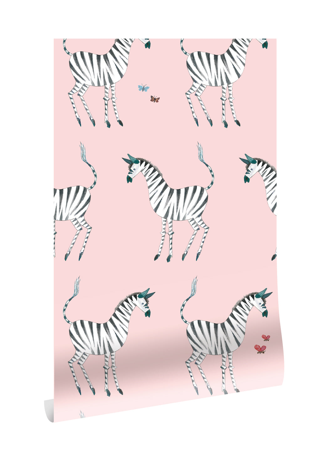 Wallpaper Fiep Westendorp Zebra, Pink, 97.4 x 280 cm