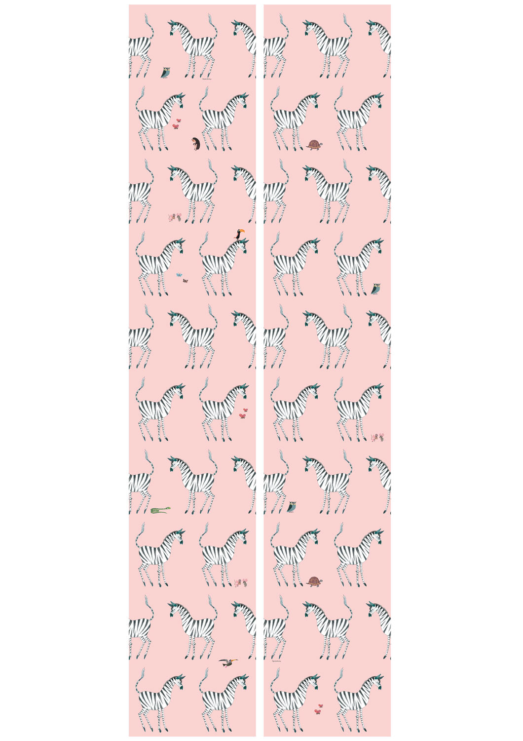 Kindertapete Fiep Westendorp Zebra, Rosa, 97.4 x 280 cm