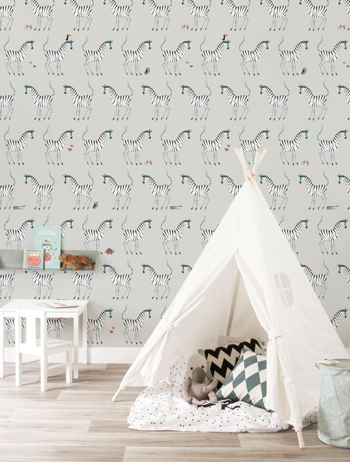 Wallpaper Fiep Westendorp Zebra, Grey, 97.4 x 280 cm