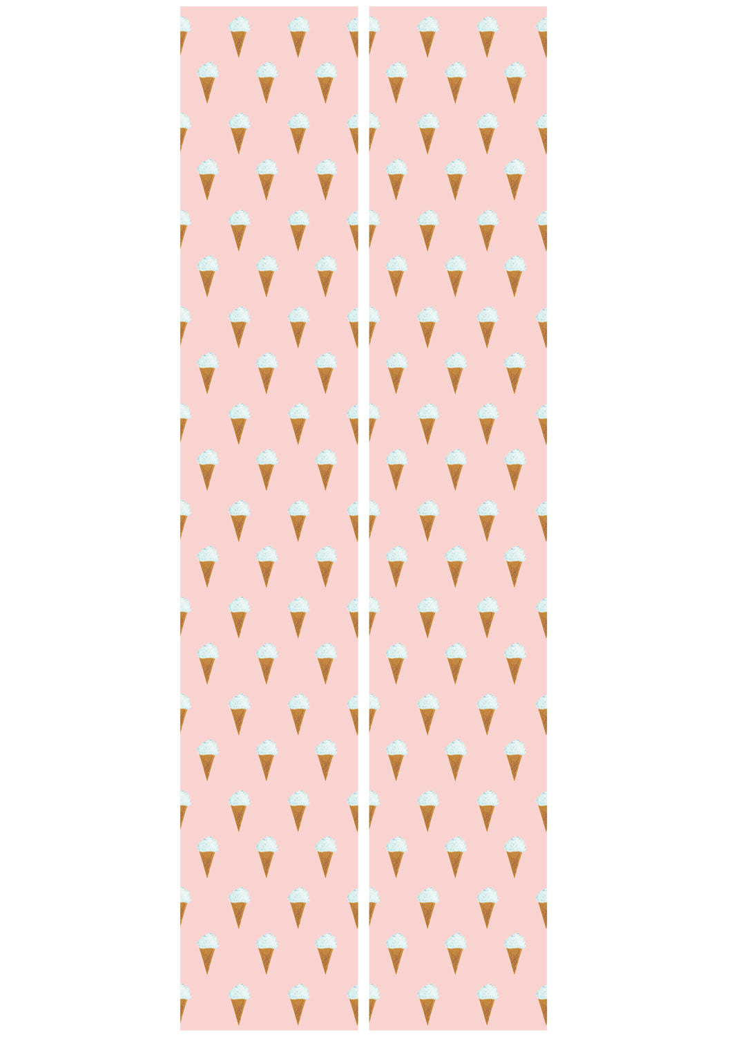 Kindertapete Fiep Westendorp Eiscreme, Rosa, 97.4 x 280 cm