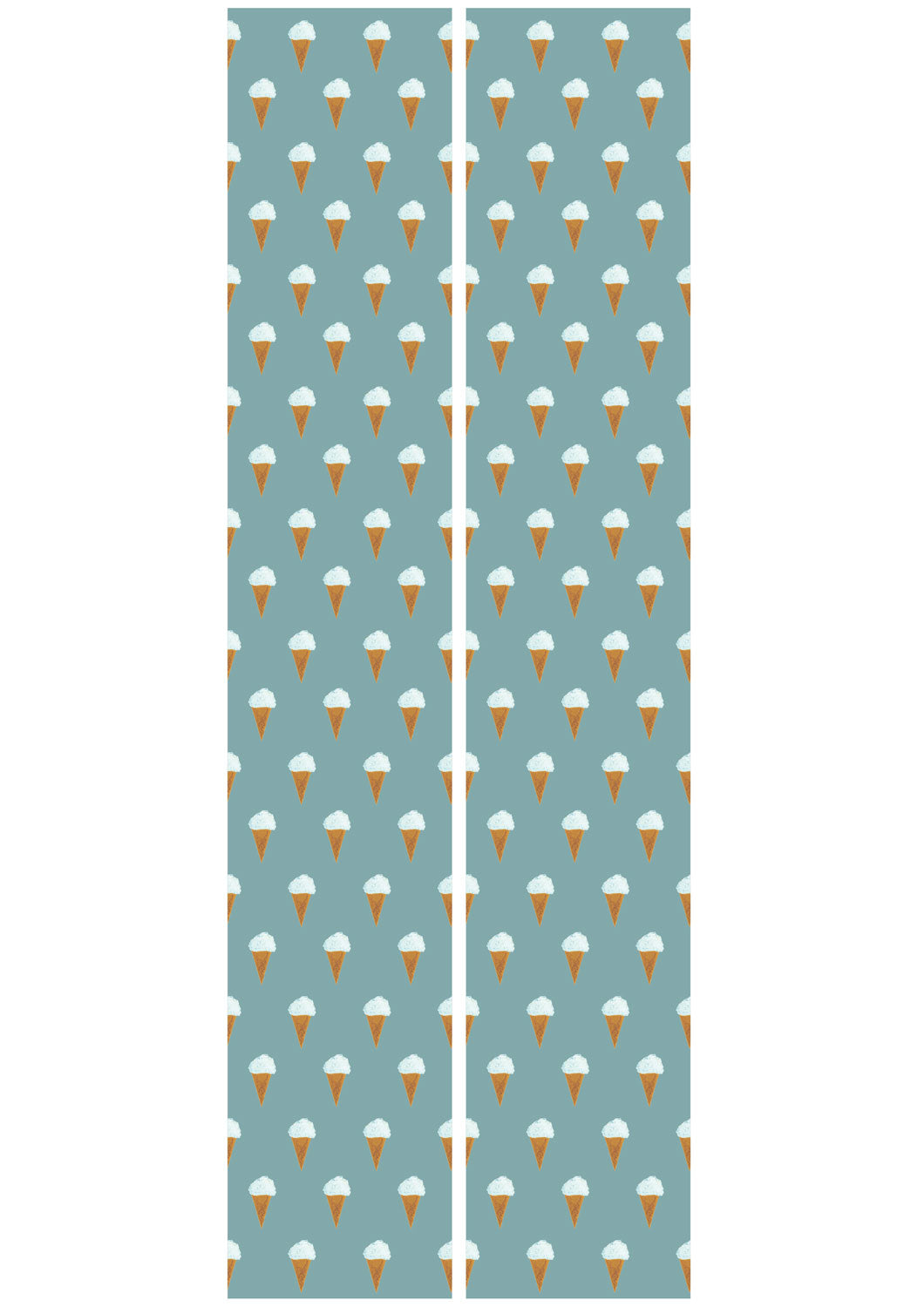 Kindertapete Fiep Westendorp Eiscreme, Petrol, 97.4 x 280 cm