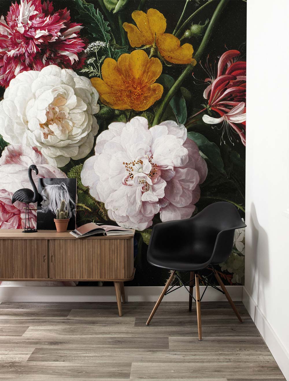 Floral wallpaper Golden Age Flowers