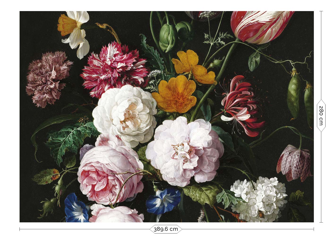 Blumentapete Golden Age Flowers