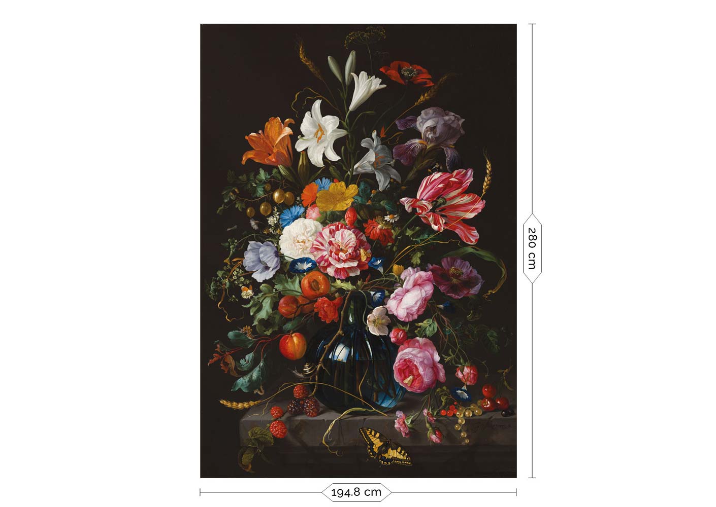 Blumentapete Golden Age Flowers