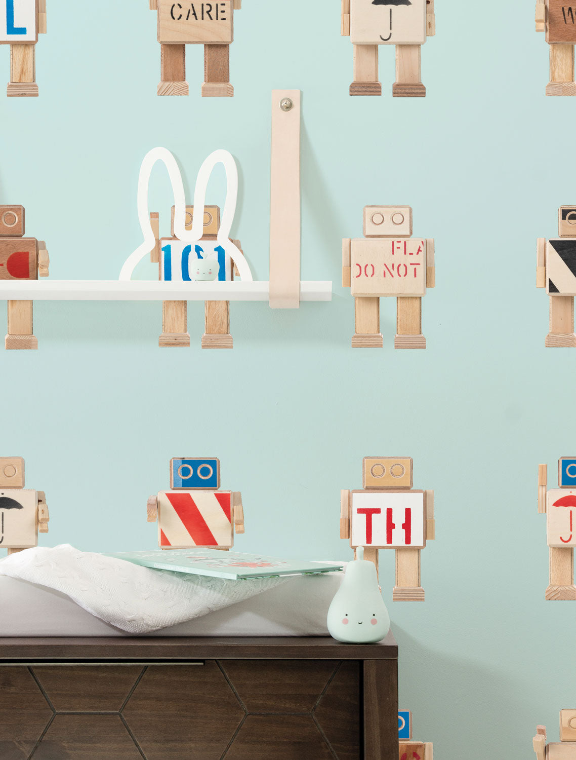 Wallpaper Rijkswachters, Light Blue, 97.4 x 280 cm
