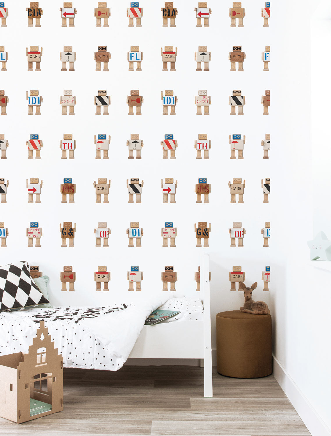 Wallpaper Rijkswachters, White, 97.4 x 280 cm