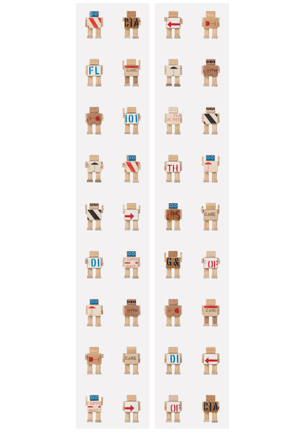 Behang kinderkamer Rijkswachters, Wit, 97.4 x 280 cm