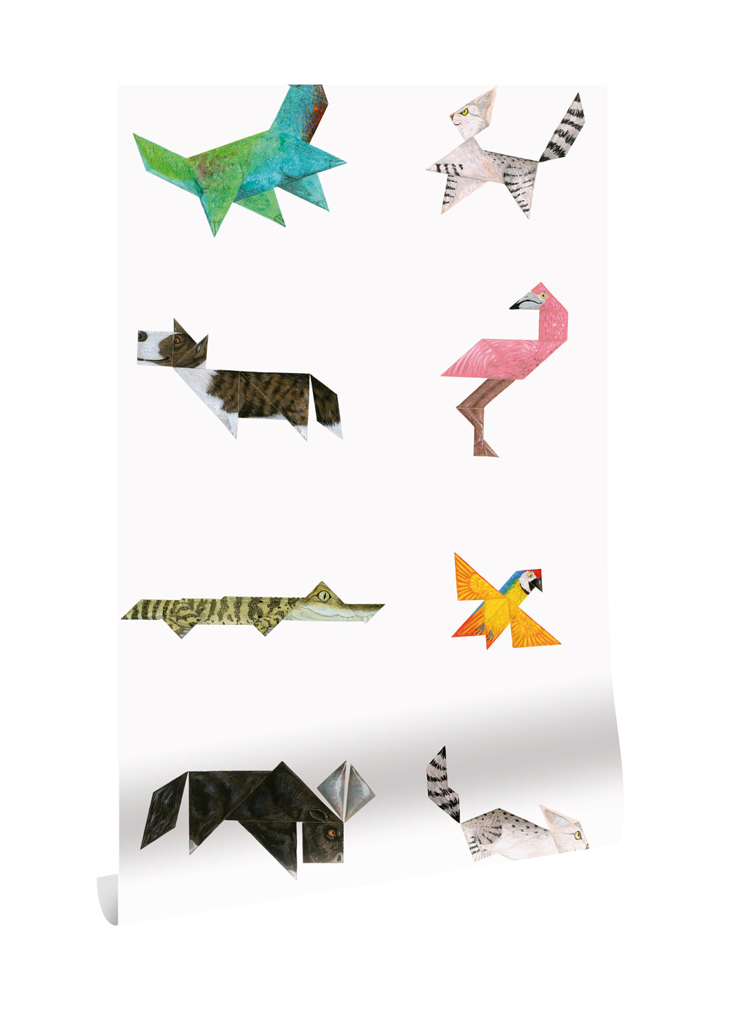 Wallpaper Tangram Animals, 97.4 x 280 cm