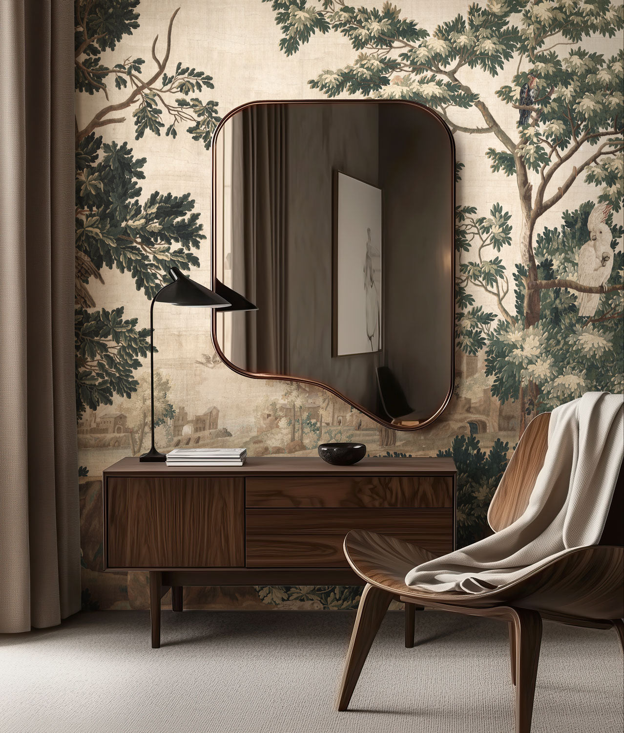 Landscape Tapestries, wallpaper from vintage tapestry