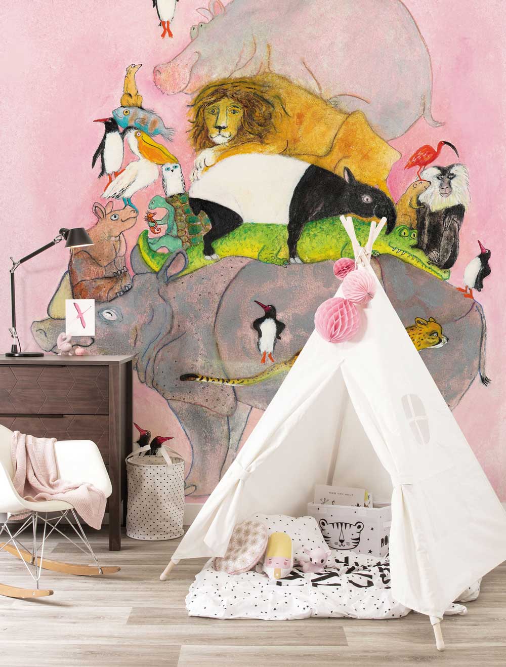 Wall Mural Jumping Penguins