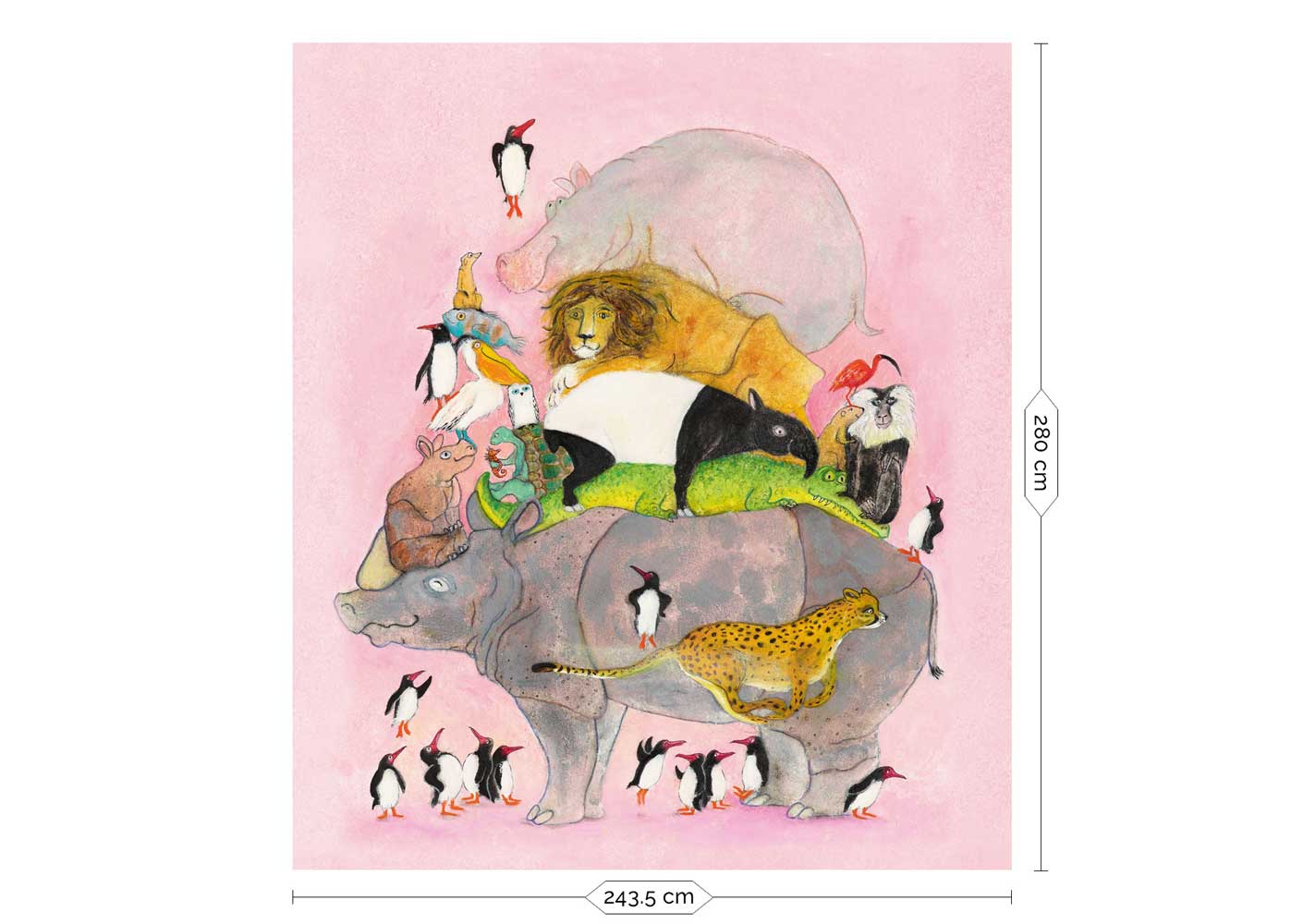 Wall Mural Jumping Penguins
