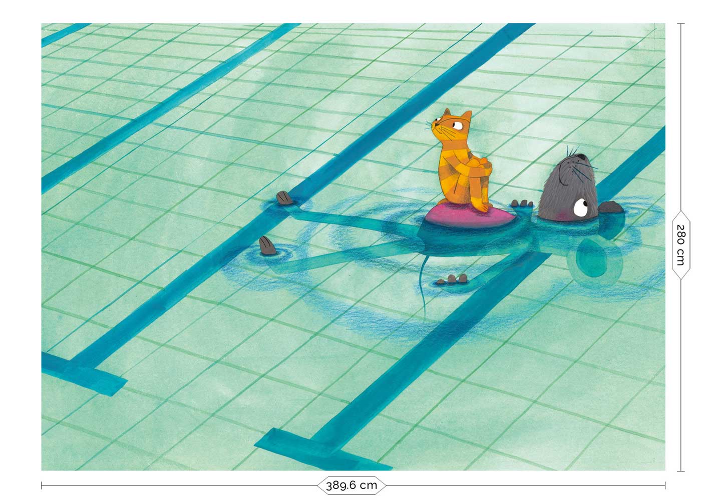 Wall Mural Swimming Lesson